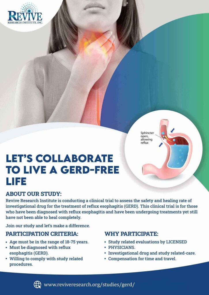 Gastroesophageal Reflux Disease GERD Clinical Trials