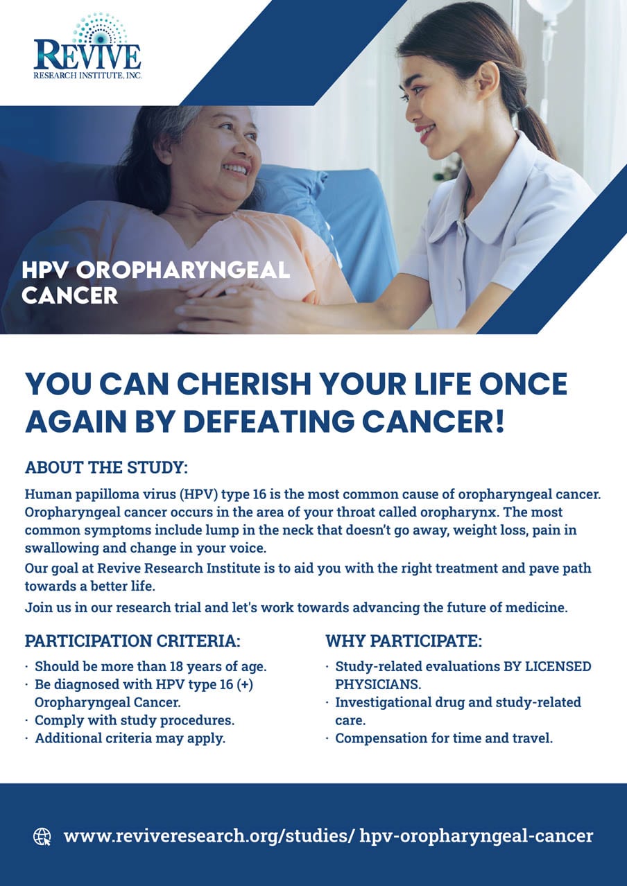 HPV16-Positive Oropharyngeal Cancer Clinical Research Trials