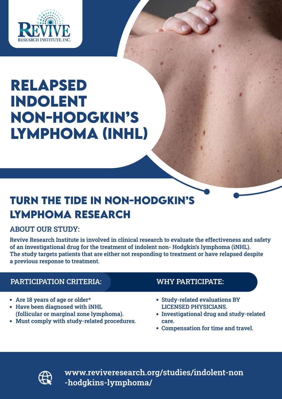 Indolent Non-Hodgkin’s Lymphoma marginal zone lymphoma