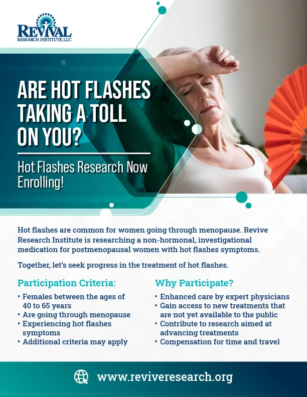 Hot Flashes Clinical Trials Hot Flashes Treatment