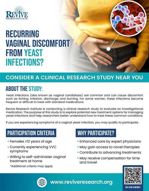 vaginal yeast infection clinical trials